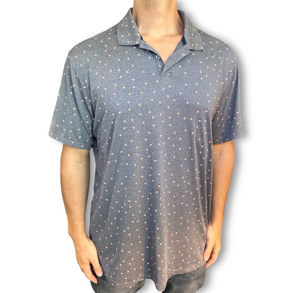 Nike Men’s Charcoal Dri-Fit Vapor Micro Print Polo Shirt XL